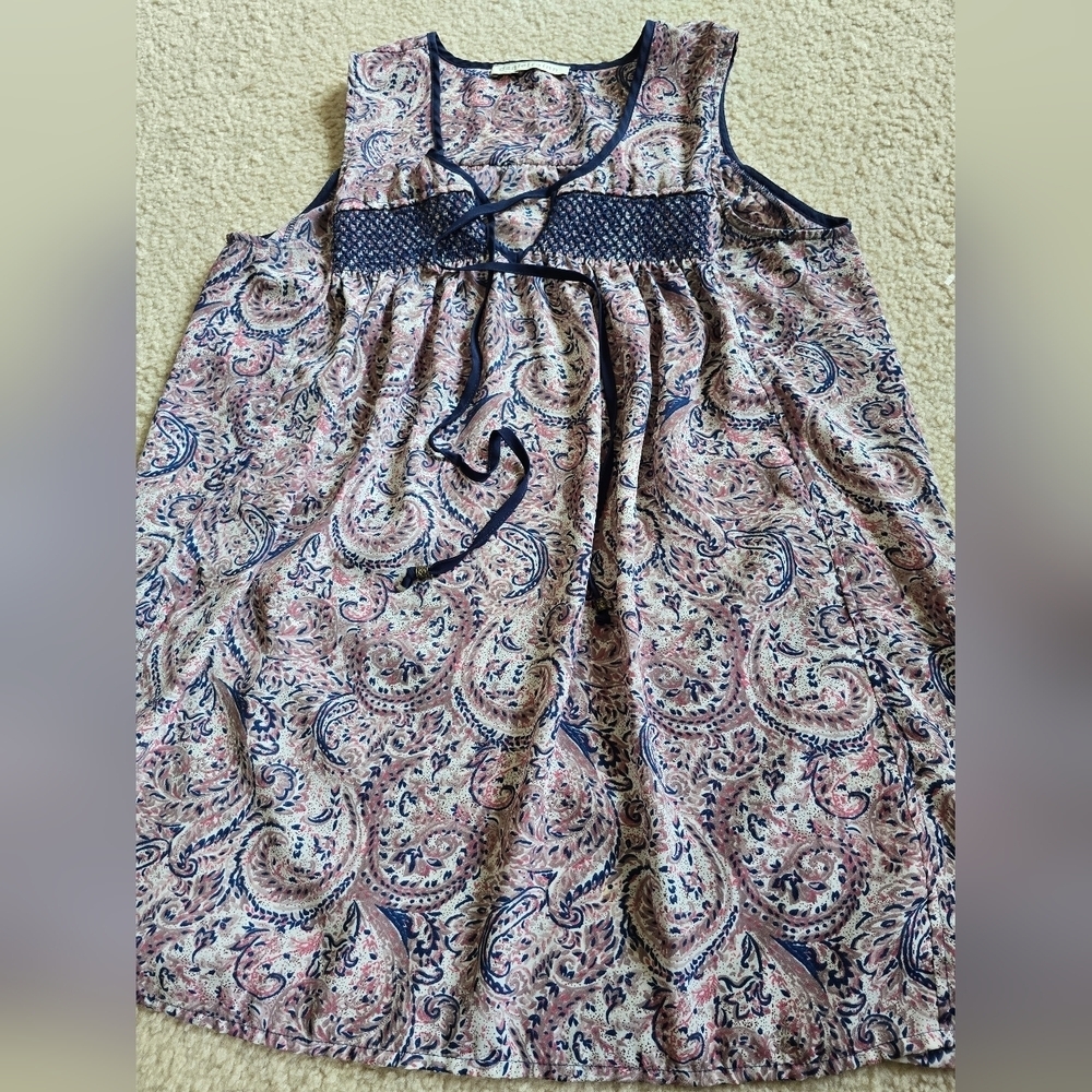 🌈Daniel Rainn Paisley Coastal Sleeveless Blouse